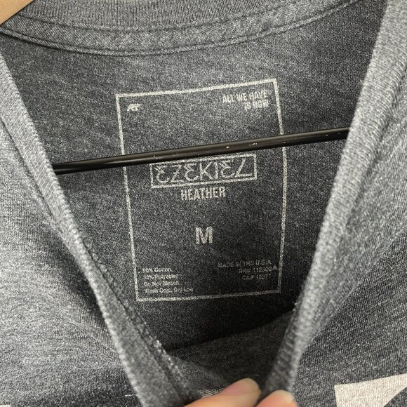 Ezekiel Graphic Tee Women’s Medium Heather Gray Oversized Skater Y2K Grunge - Picture 4 of 6